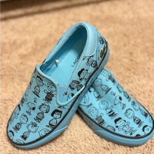 Lacoste x Peanuts Kids Cartoon Print Blue canvas Sneakers